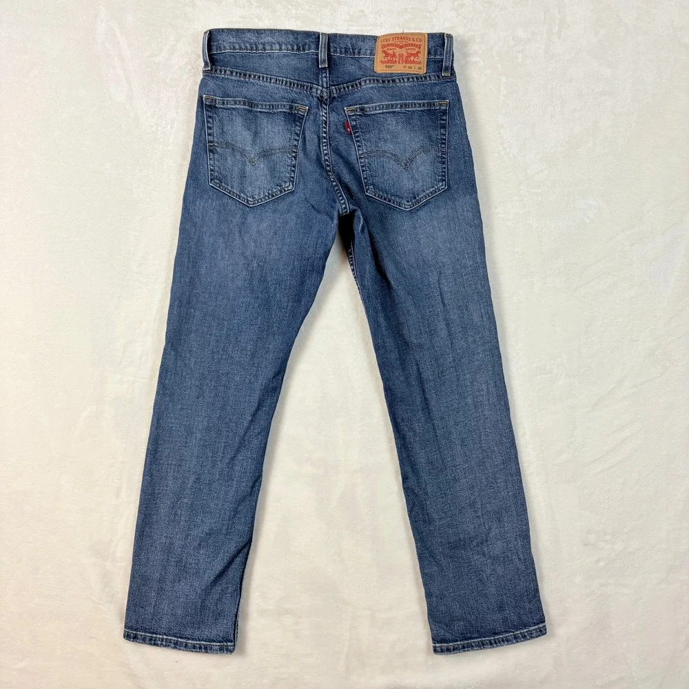 Levi's 559 Relaxed Straight Jeans Mens 30x30 Blue Excellent Waterless Stretch‎